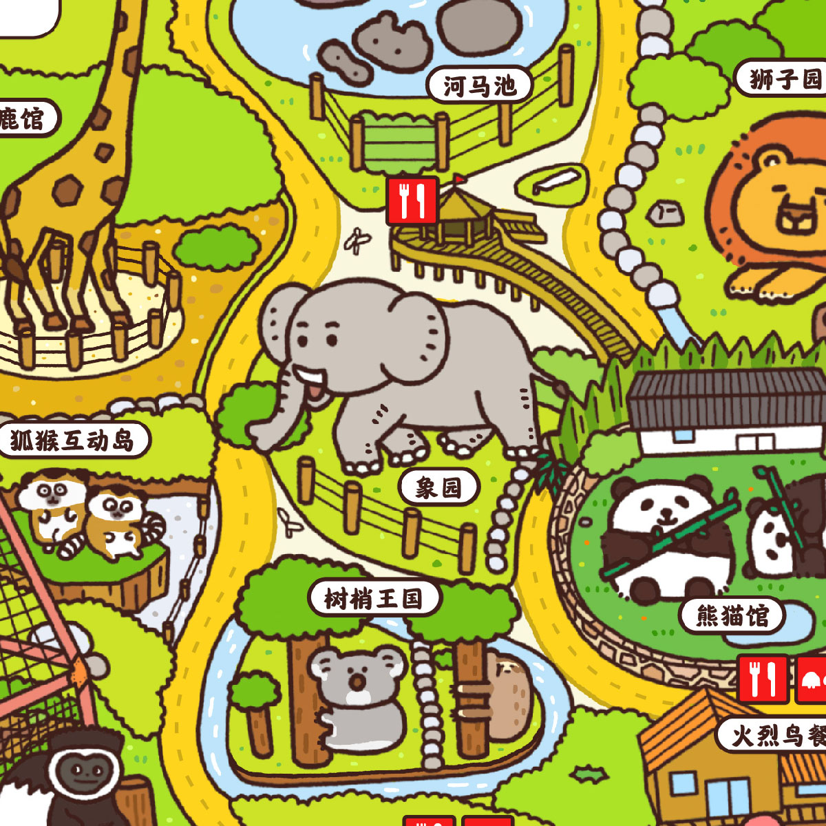动物园的路线图 简单图片