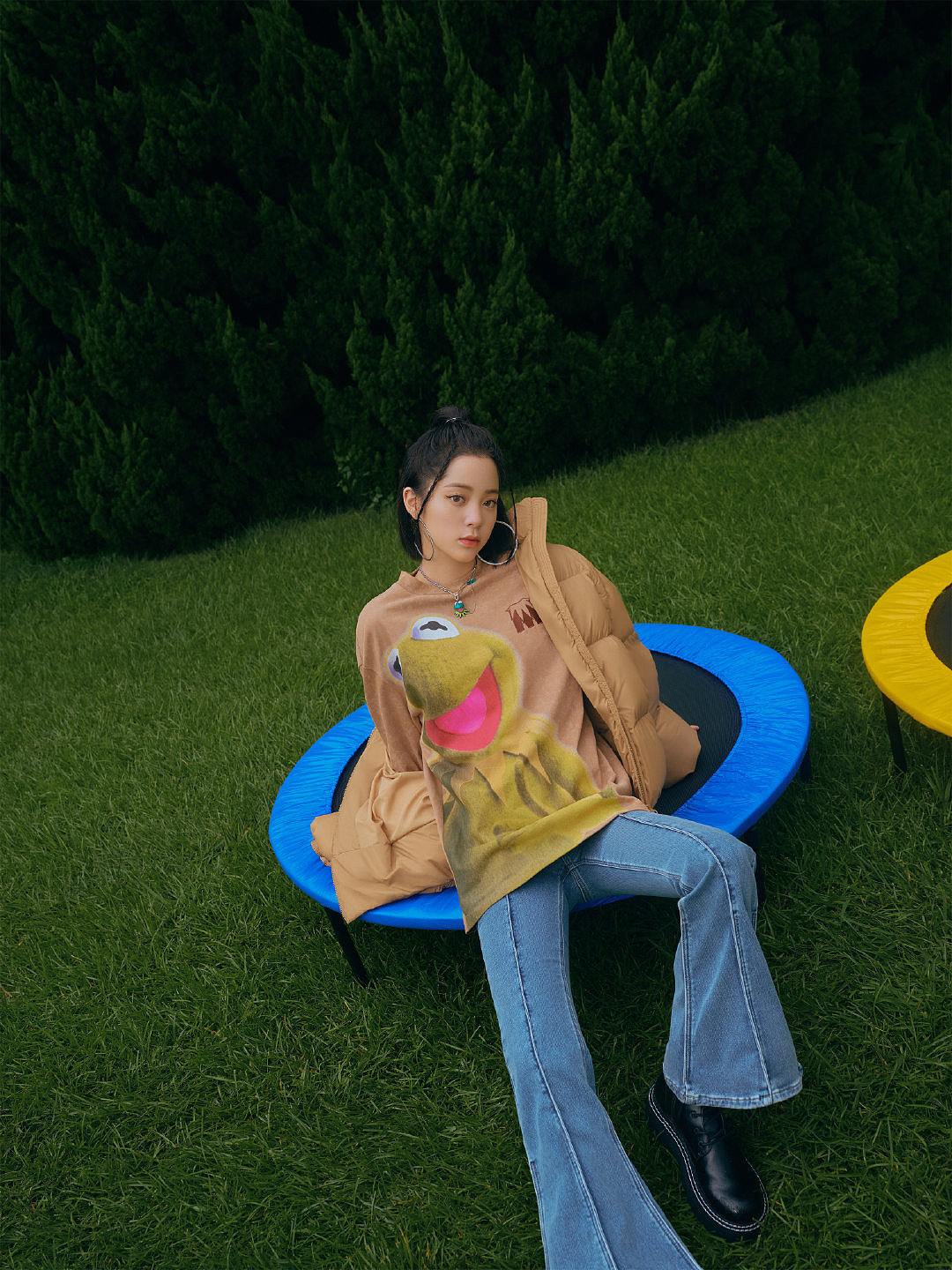 欧阳娜娜欧阳娣娣70太平鸟科米蛙联名