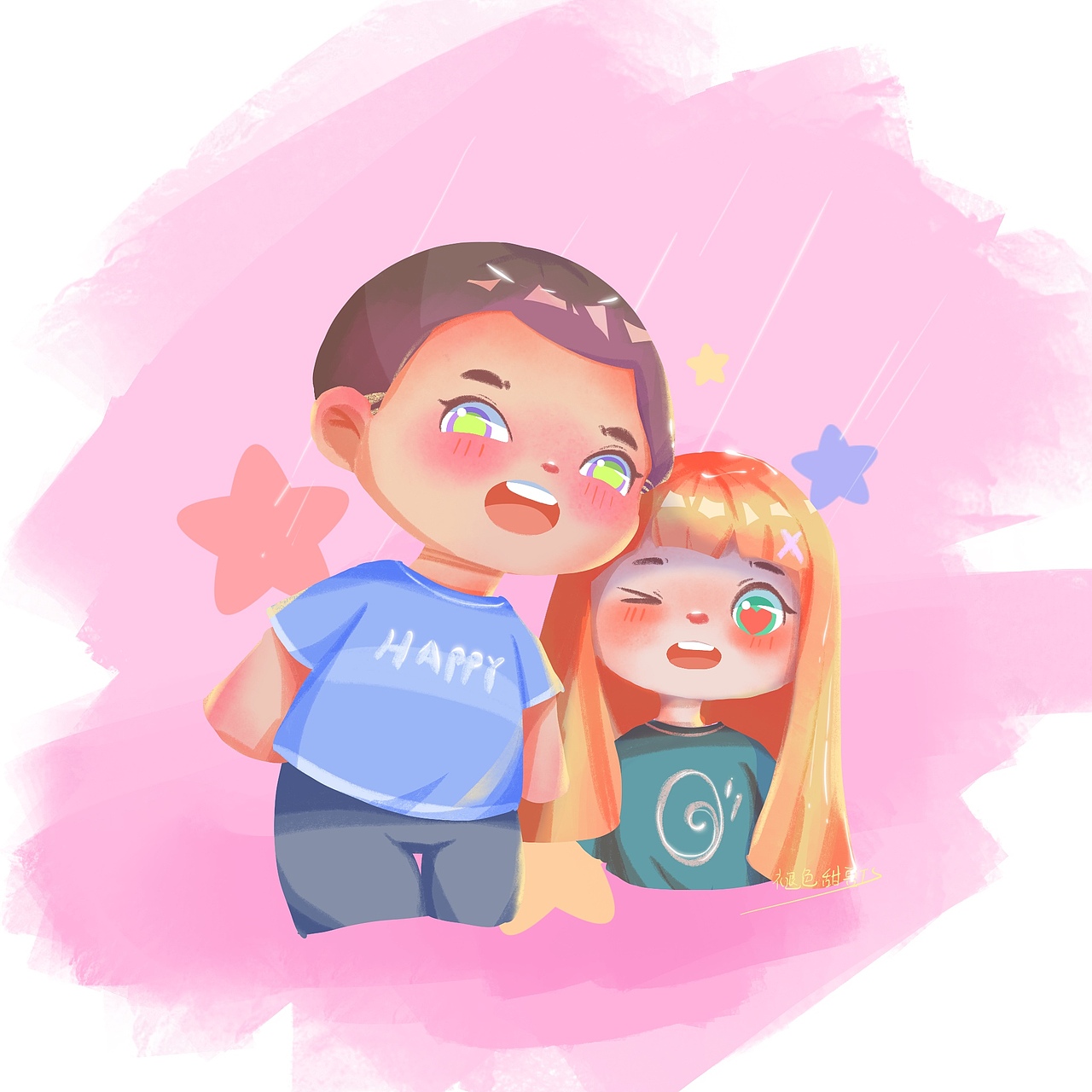 儿童插画人物练习