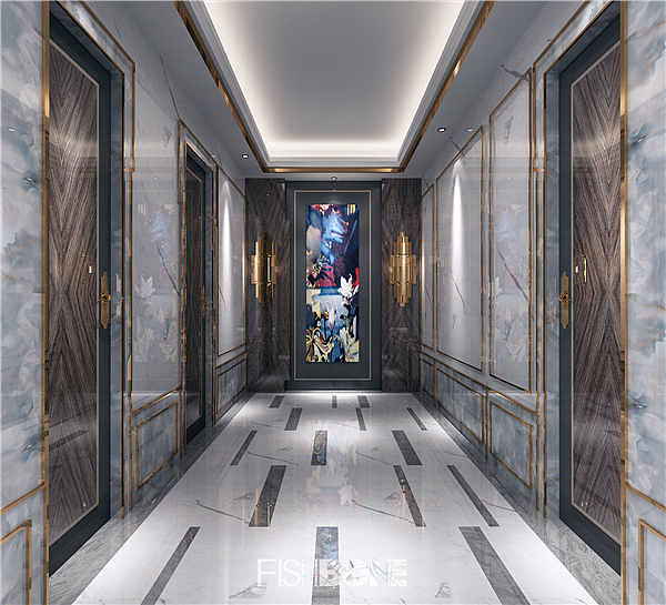 鱼骨设计-后现代风格别墅