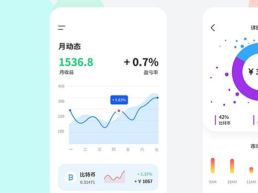 一组金融类银行app效果图
