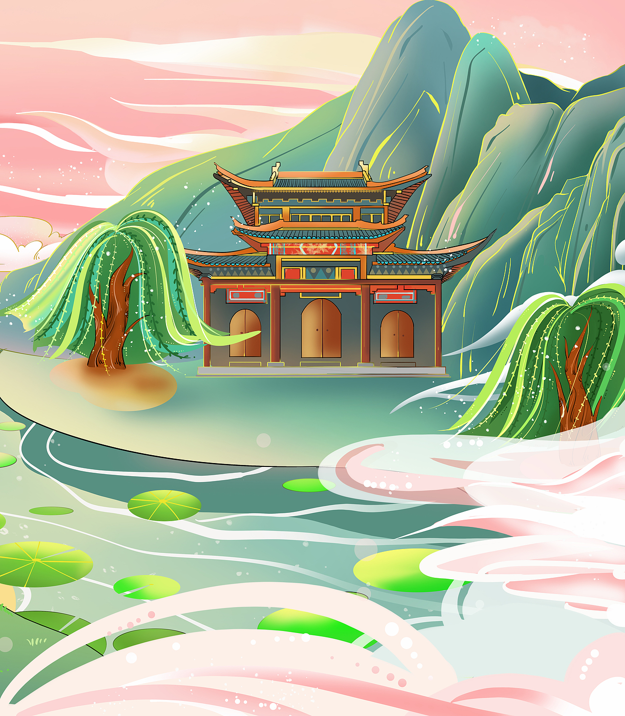 虎年春和景明图（图ZMjg2NDU0MDQ4） - 商业插画 - 站酷设计师浮陌原创素材 - 站酷ZCOOL