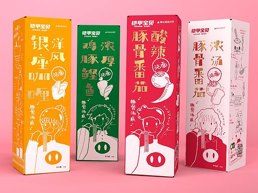 铠甲宝贝沾面包装设计