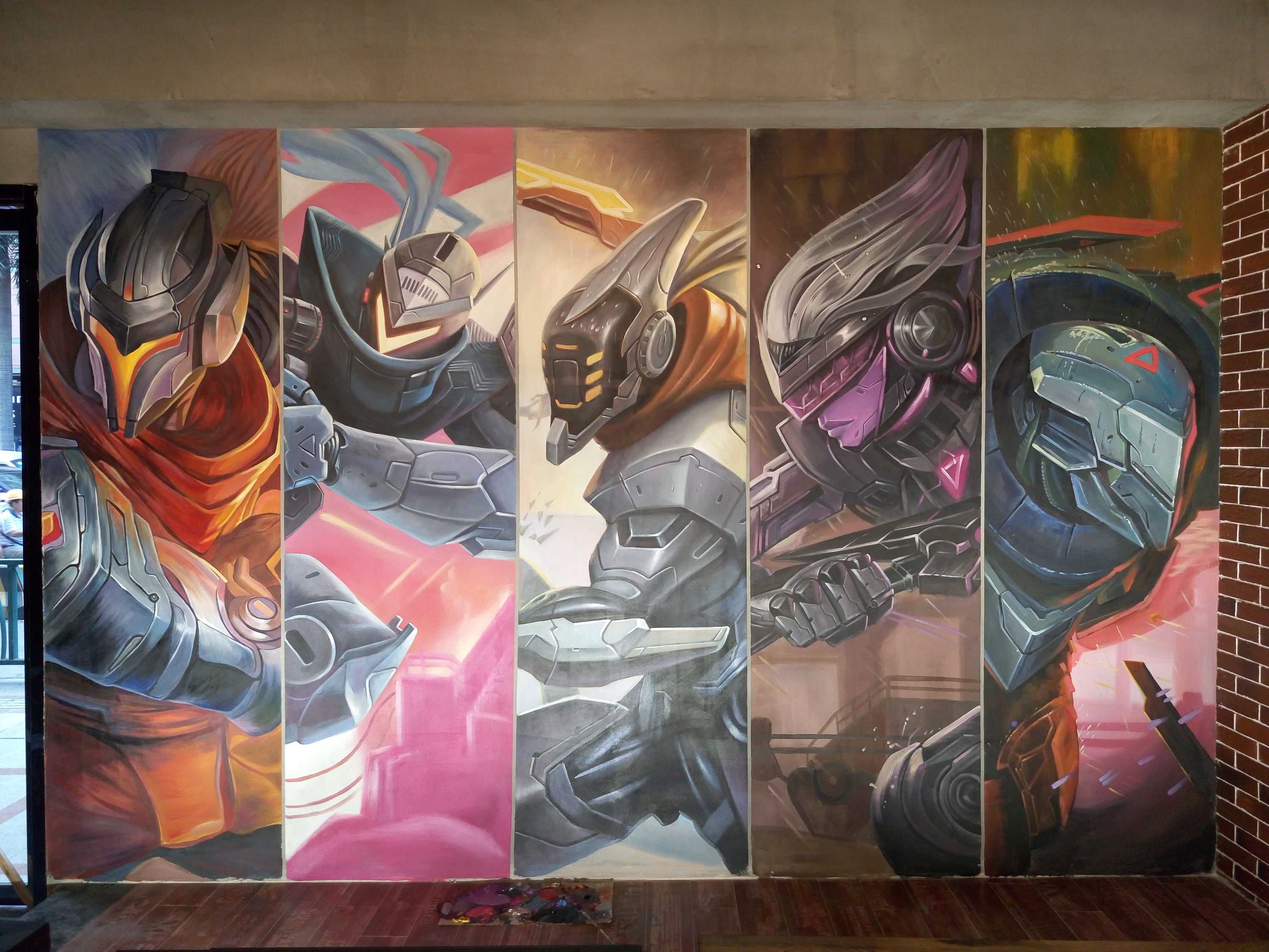 佛山【半糖网咖】英雄联盟彩绘壁画|纯艺术|绘画|广州墙绘艺术 - 原创