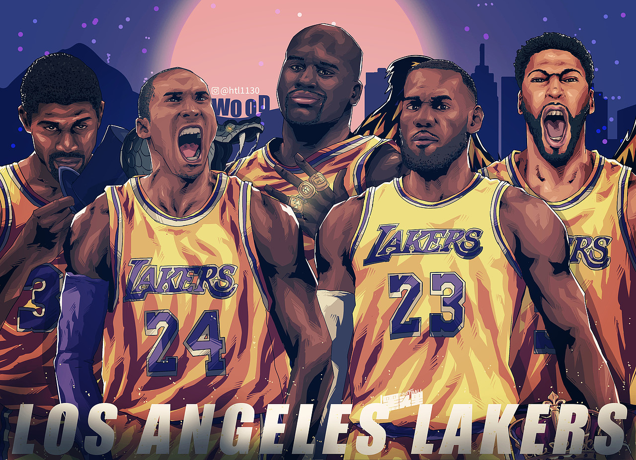 NBA插画——洛杉矶湖人