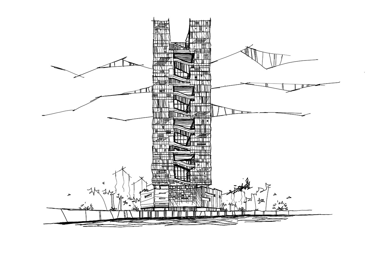 百度国际大厦（图ZMjc0NDE4MzA0） - 绘画 - 站酷设计师Arcxiv原创素材 - 站酷ZCOOL