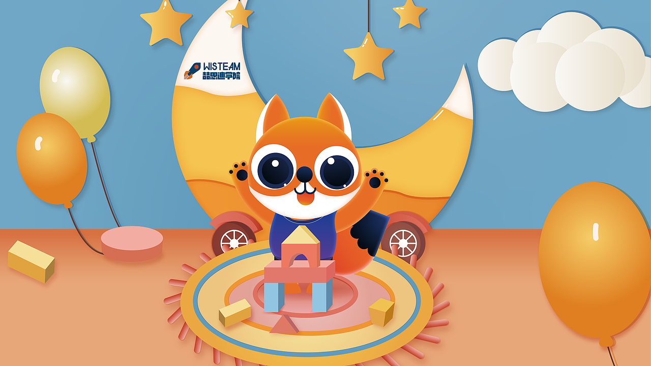 ip人物形象延展,场景插图