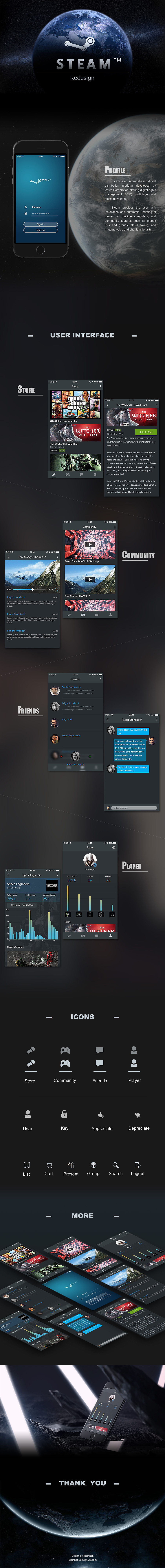 Steam app redesign（图ZMzA4NDE4OTY=） - APP界面 - 站酷设计师memnon原创素材 - 站酷ZCOOL