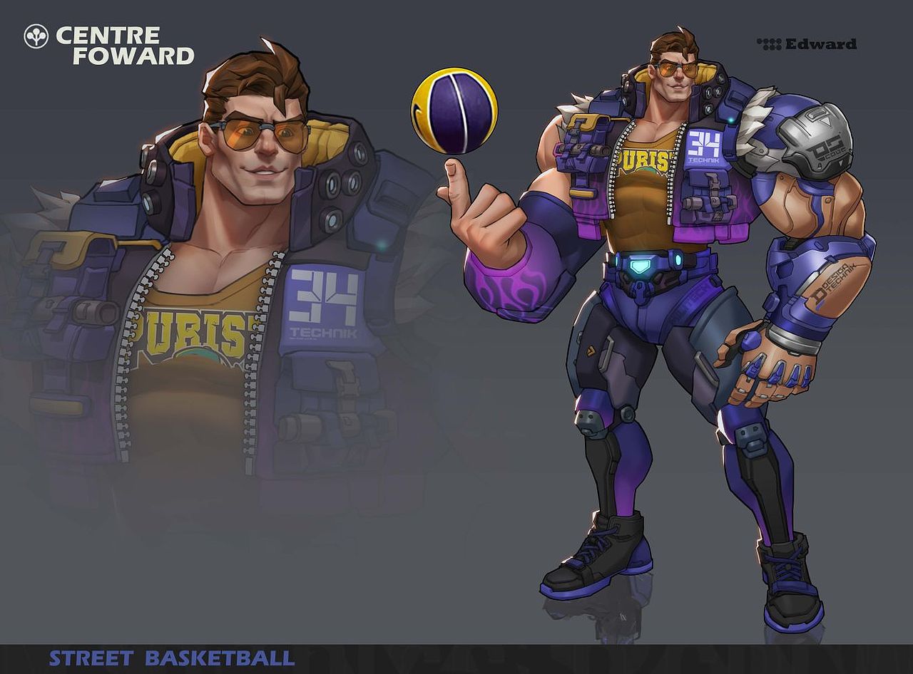 赛博篮球（图ZMzQzNzAxMDc2） - 游戏原画 - 站酷设计师班纳YF原创素材 - 站酷ZCOOL