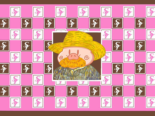 搞怪世界名画艺术家联名系列|猪猪女孩