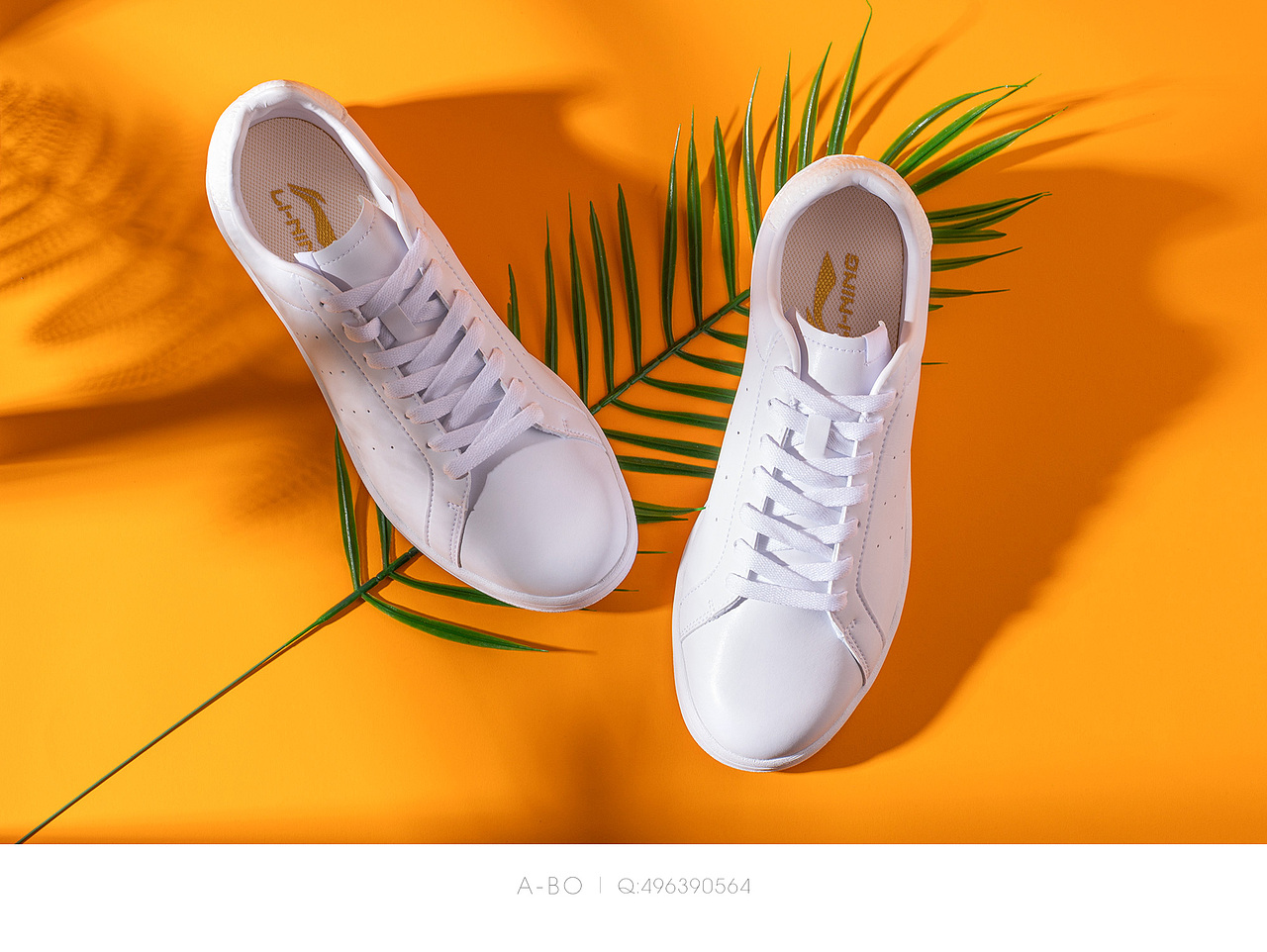 李宁白色运动鞋摄影练习-阿波