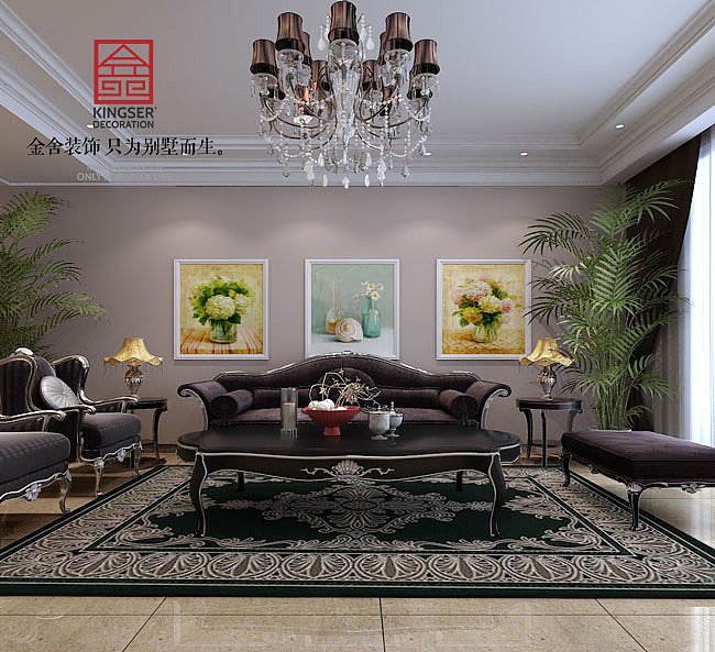 【建投十号院装修】-227㎡-简约欧式