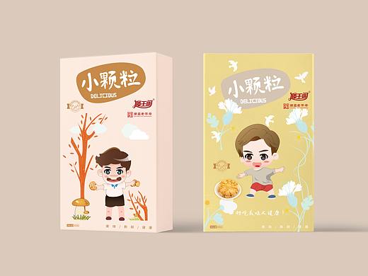 小颗粒桃酥插画包装设计