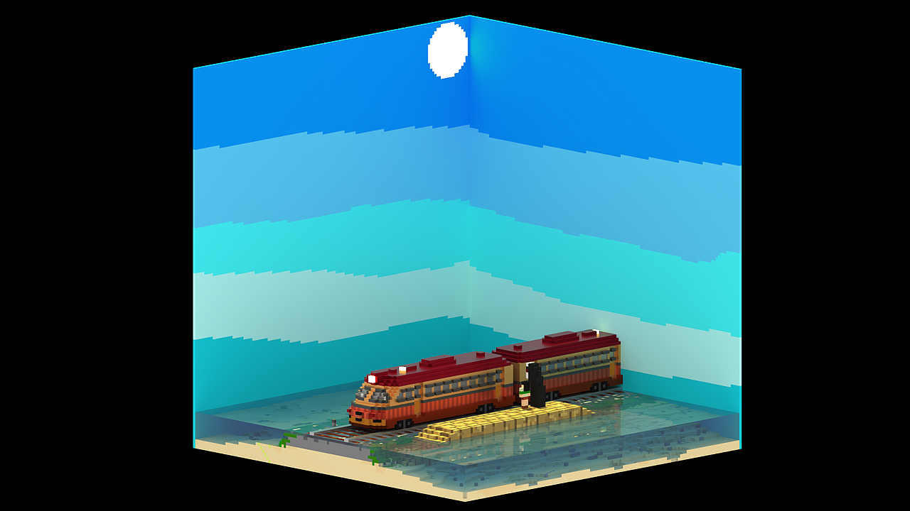 magicavoxel-千与千寻的海上火车站（图ZOTI0NzM5ODA=） - 动画/影视 - 站酷设计师GuomuGuomu原创素材 - 站酷ZCOOL