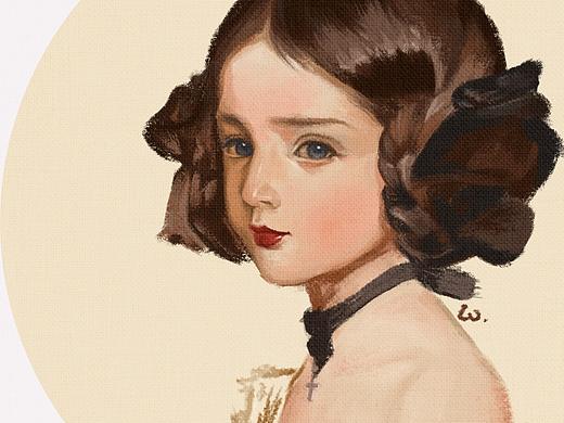 女孩肖像（個(gè)人主頁(yè)-ZNTE0ODE4OTI=） - 繪畫 - 站酷設(shè)計(jì)師鶯歌燕舞幾時(shí)休原創(chuàng)素材 - 站酷ZCOOL