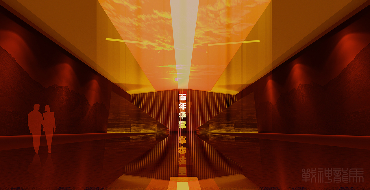 序厅su渲染-五彩斑斓（图ZMjUyMzE3OTA4） - 展陈设计 - 站酷设计师战神龙马原创素材 - 站酷ZCOOL