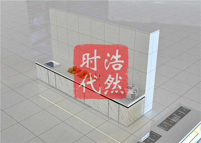 大理石折叠布菲台设计制作安装