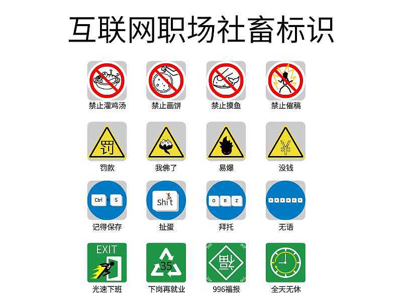互联网职场社畜标识（图ZMjgwNjEyOTMy） - 图案 - 站酷设计师表情包课程李老师原创素材 - 站酷ZCOOL