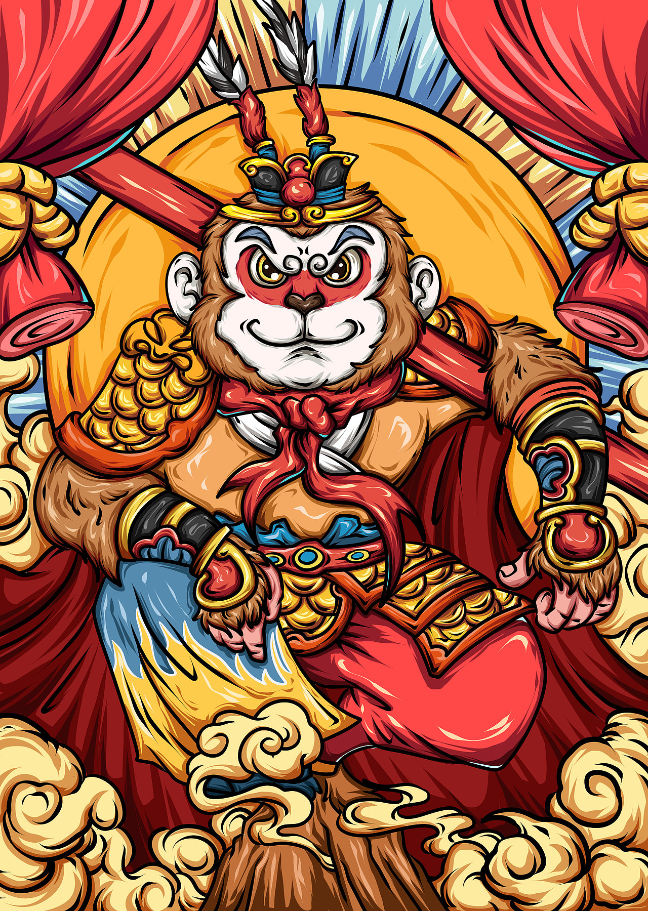 国潮商业包装插画设计|插画|商业插画|插画师joker666_原创作品-站酷