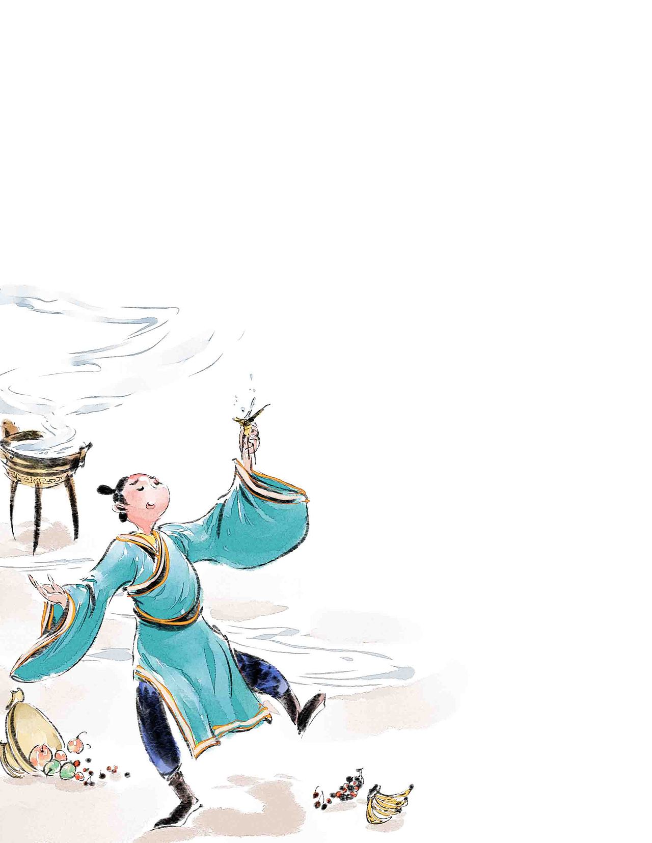 中国风 童书 古文插图 水墨画