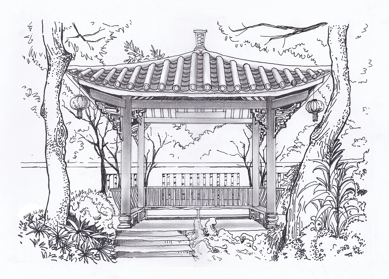 岭南园林建筑清晖园某一处