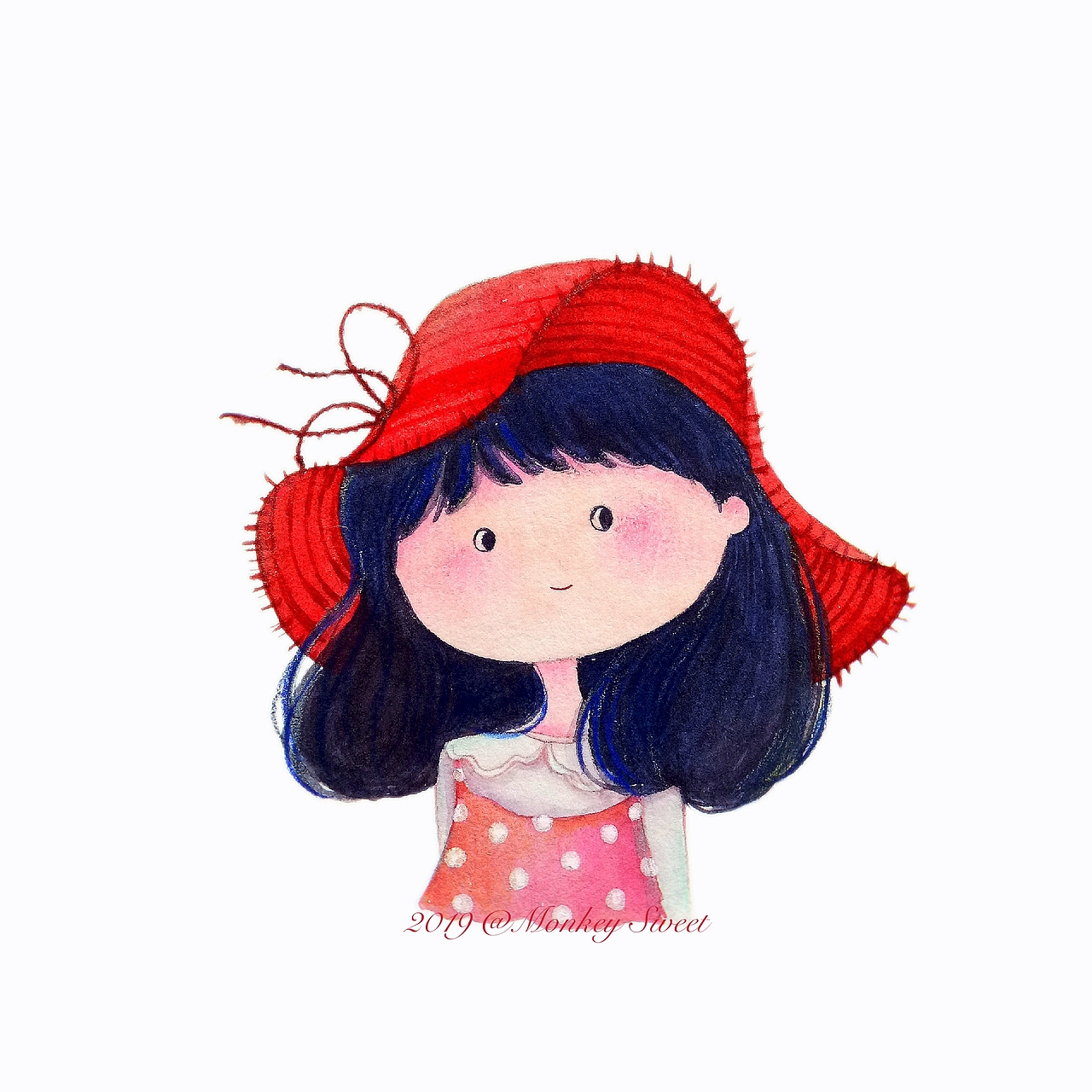 大脸菇凉系列「Hi，Spring…」（图ZMTUwODg0MzM2） - 创作习作 - 站酷设计师猫与亭原创素材 - 站酷ZCOOL