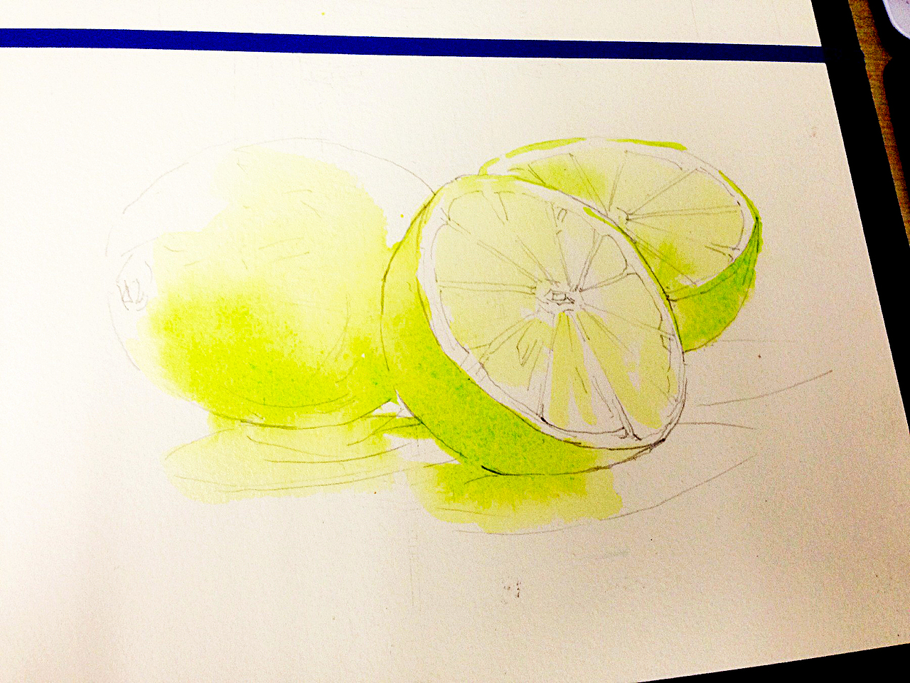 水彩插画全日课堂示范—青柚
