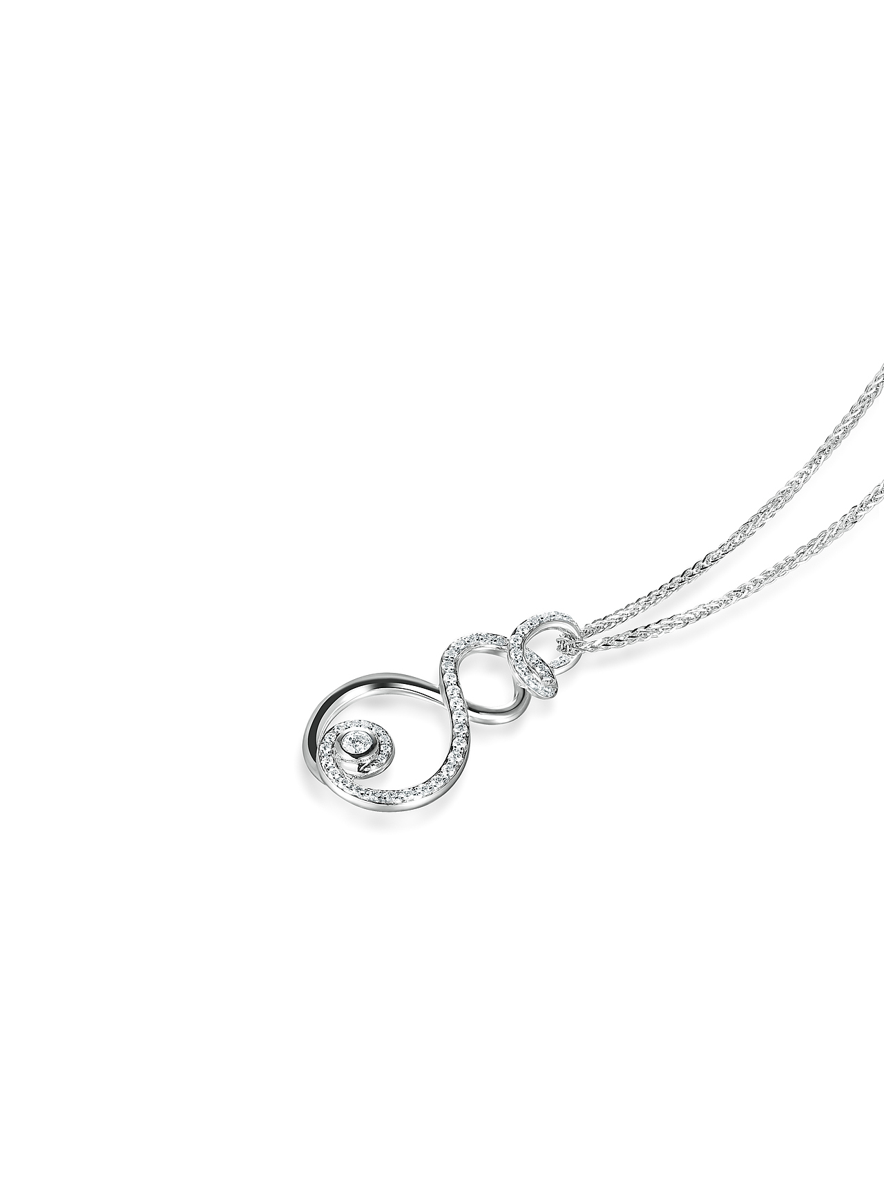 金属首饰白底拍摄