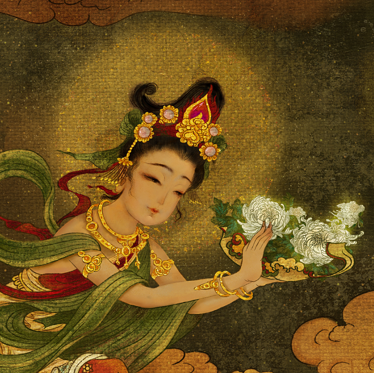 敦煌飞天|纯艺术|绘画|流浪水 - 临摹作品 - 站酷 (zcool)