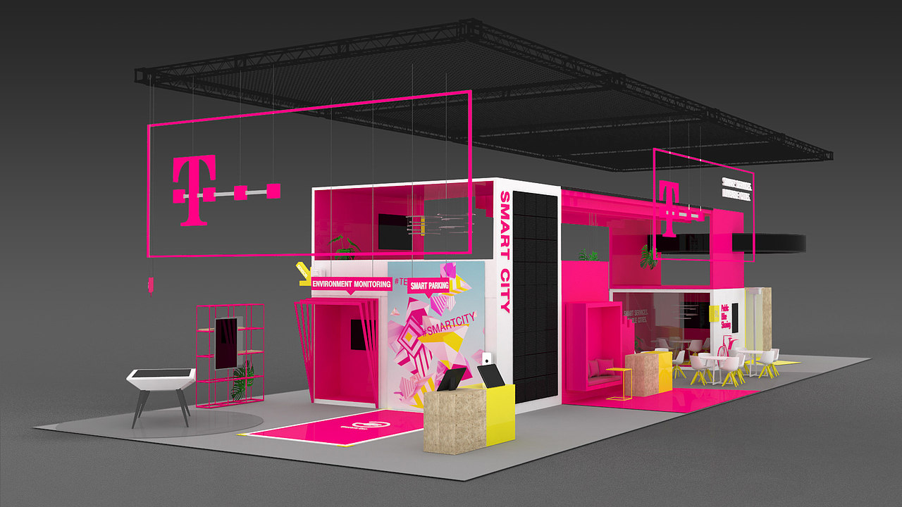 展会展示展览设计3d效果图