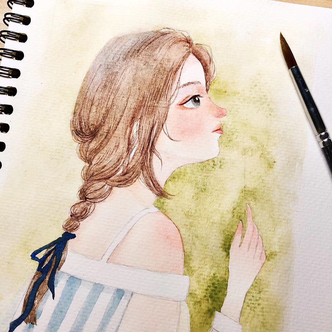 【水彩】人物临摹