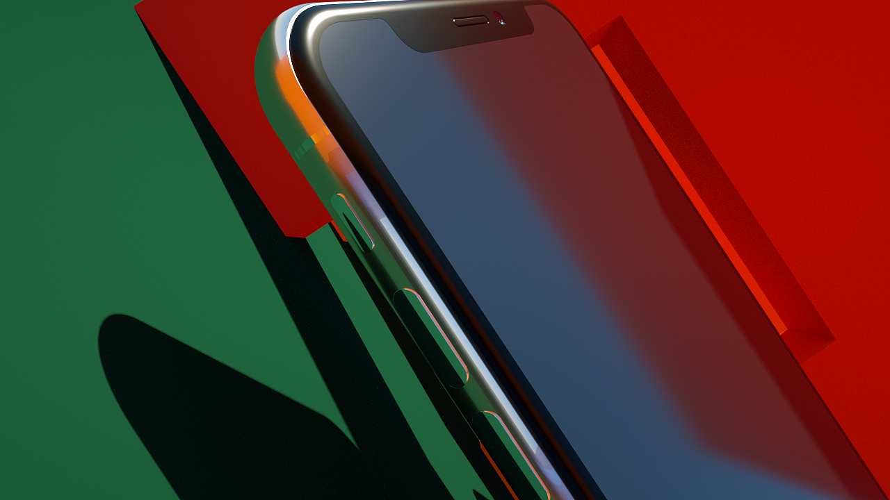 IphoneX 手机单帧练习（图ZOTUzOTQ4NDA=） - 其他三维 - 站酷设计师有所原创素材 - 站酷ZCOOL