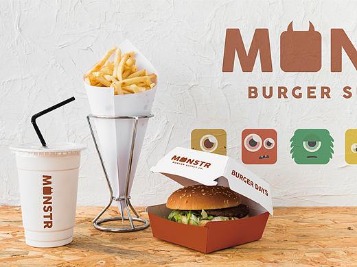小怪兽汉堡 品牌设计 MONSTR BURGER Branding Design
