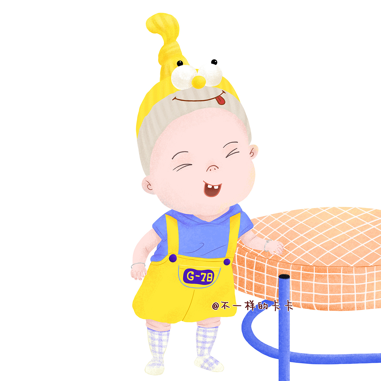 手绘人物插画-胖乎乎的小宝宝