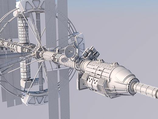 C4D 火星救援-空间站练习