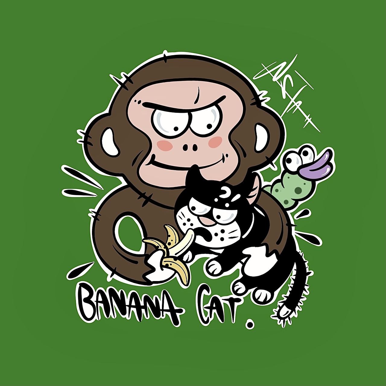 猴子美式复古插画系列