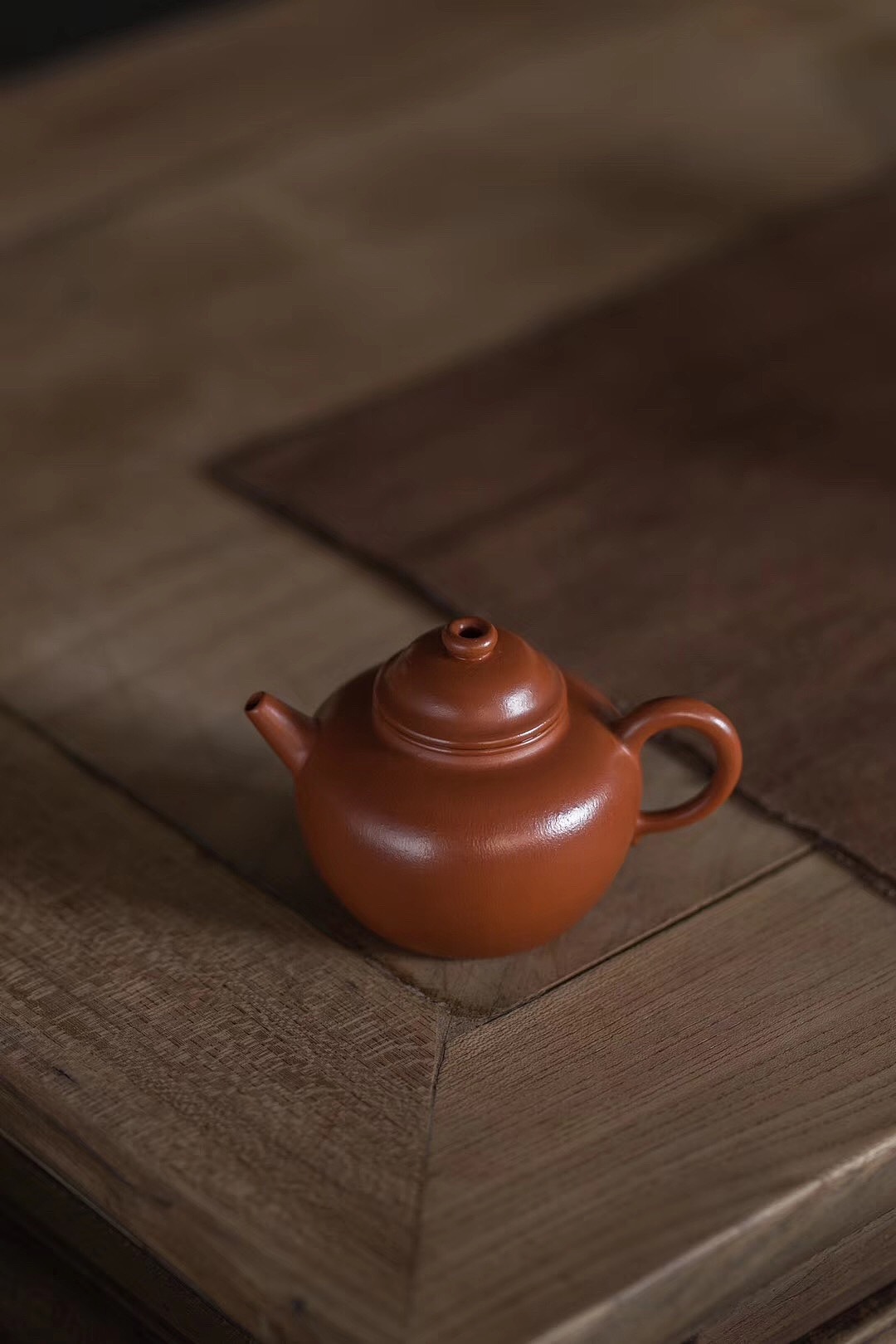 紫砂壶大彬圈钮朱泥