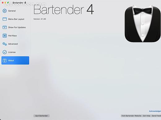 Bartender 4 for Mac(菜单栏管理工具)