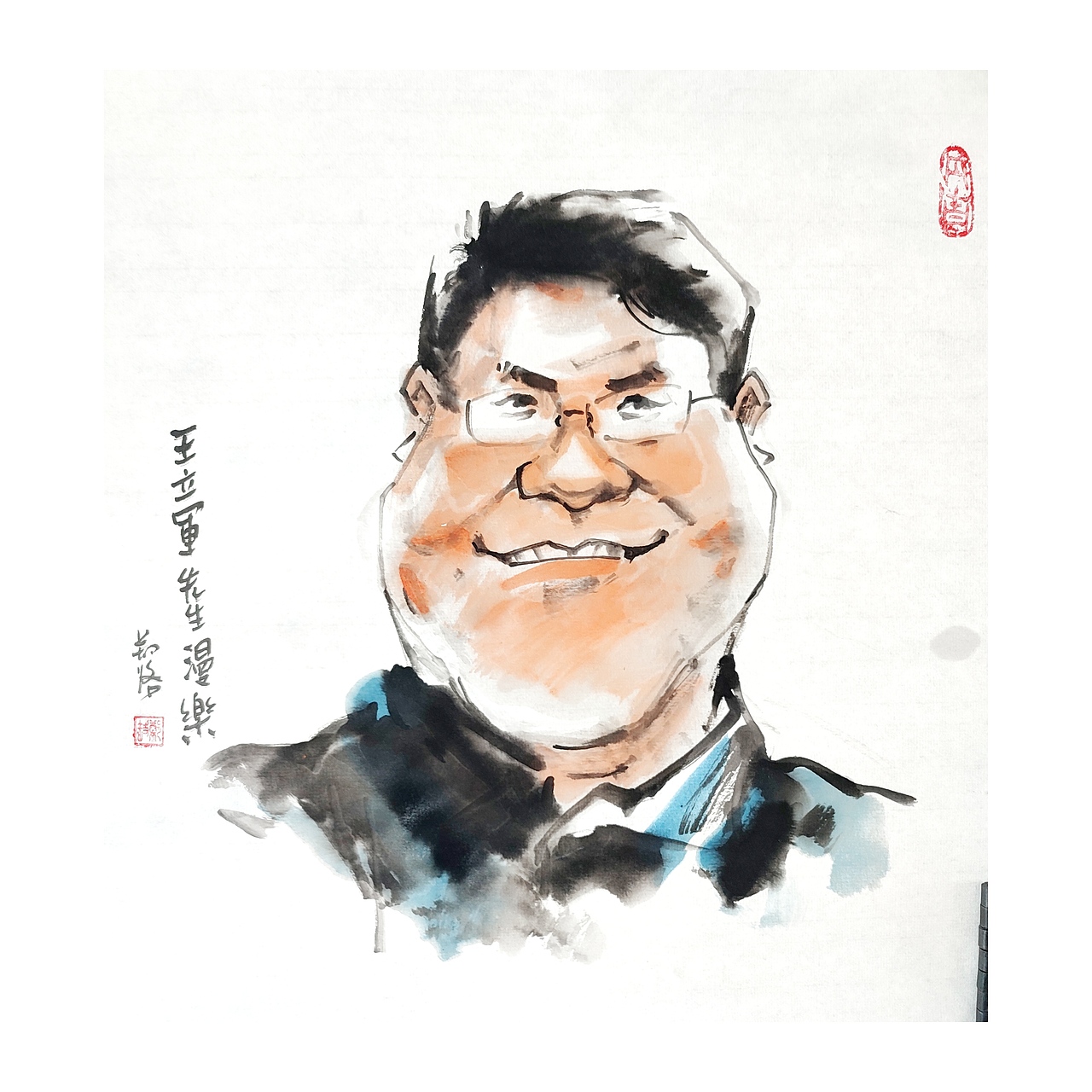 水墨漫画肖像人物