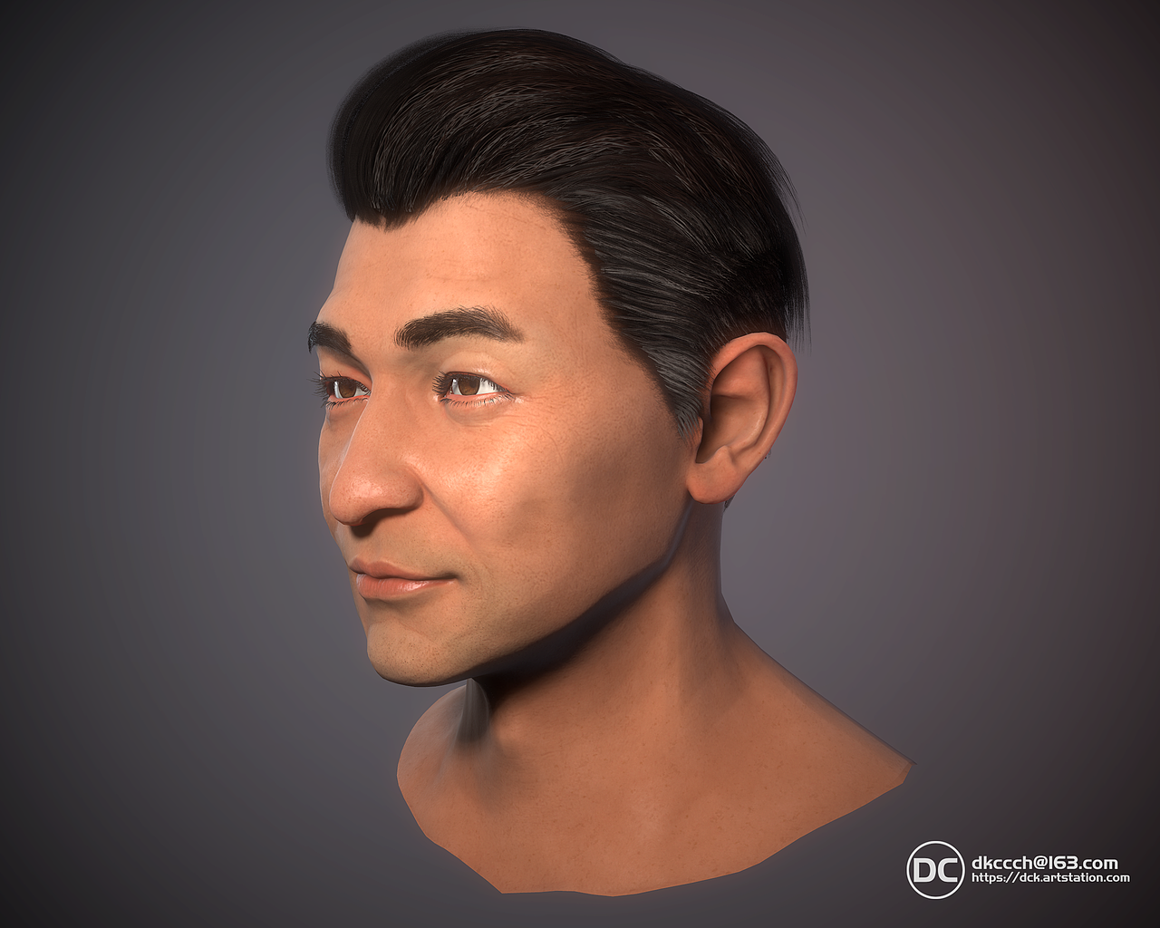 男性头部模型制作