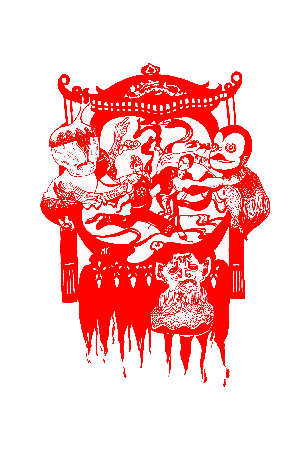 《风情万种》——插画创作（图ZMTQ1OTgzNDIw） - 艺术插画 - 站酷设计师LqSheila原创素材 - 站酷ZCOOL