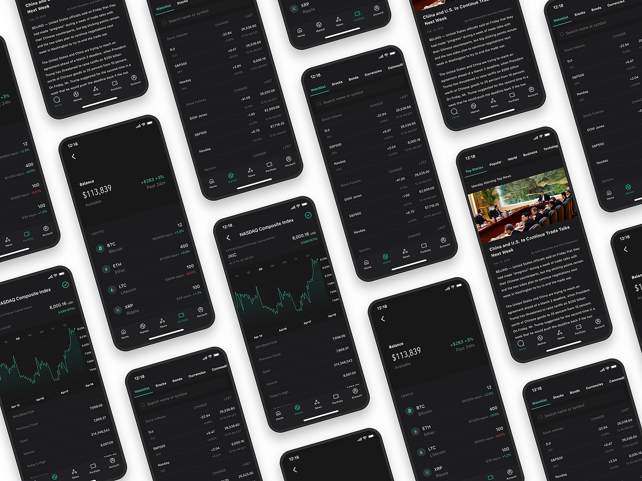 交易所移动端界面设计: 香港 / 金融科技 / UX设计