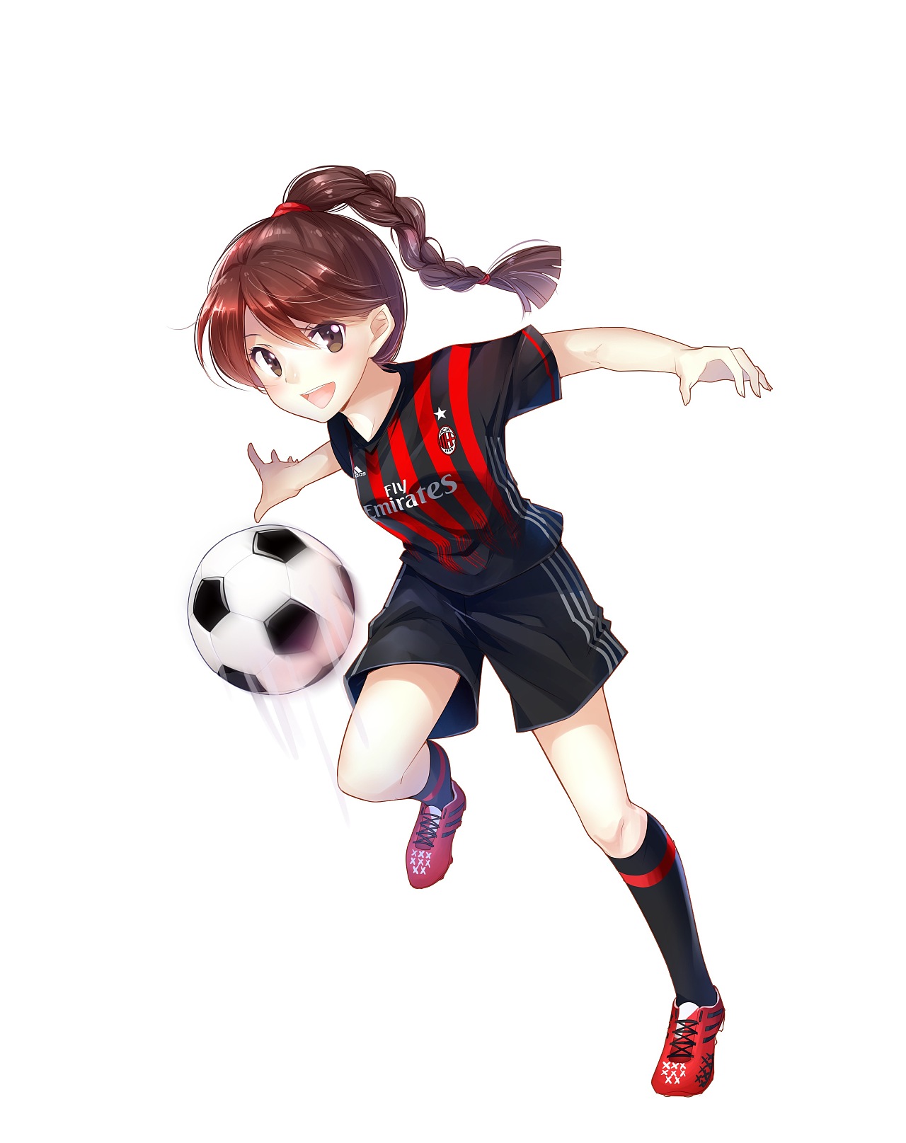 动漫 插画 足球