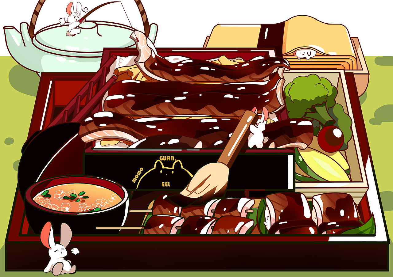 和食插画①（图ZMjU3NDM0MzQ0） - 商业插画 - 站酷设计师momodaro原创素材 - 站酷ZCOOL