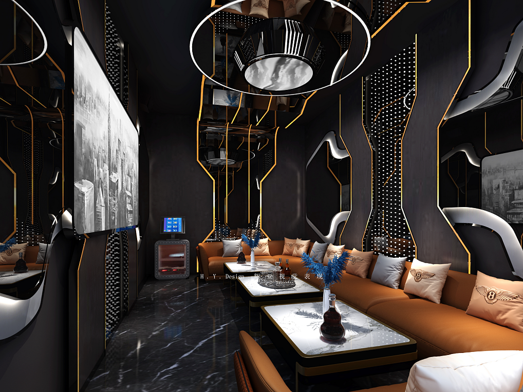 KTV效果图加施工图