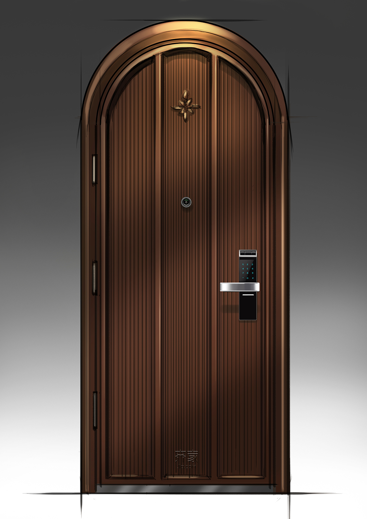 防盗门设计|插画|概念设定|cocohola_原创作品-站酷zcool