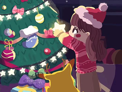 圣誕節(jié)節(jié)日海報(bào)（個(gè)人主頁(yè)-ZNDE3OTk4OTI=） - 創(chuàng)作習(xí)作 - 站酷設(shè)計(jì)師wuli唔哩原創(chuàng)素材 - 站酷ZCOOL