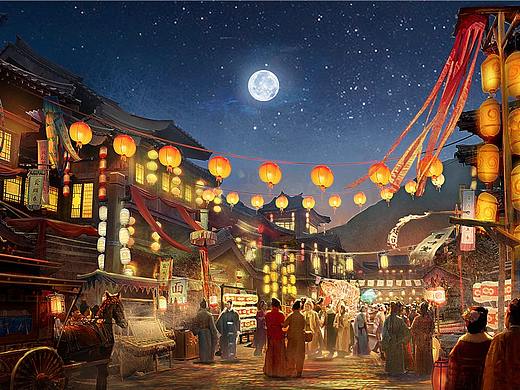 古风夜景