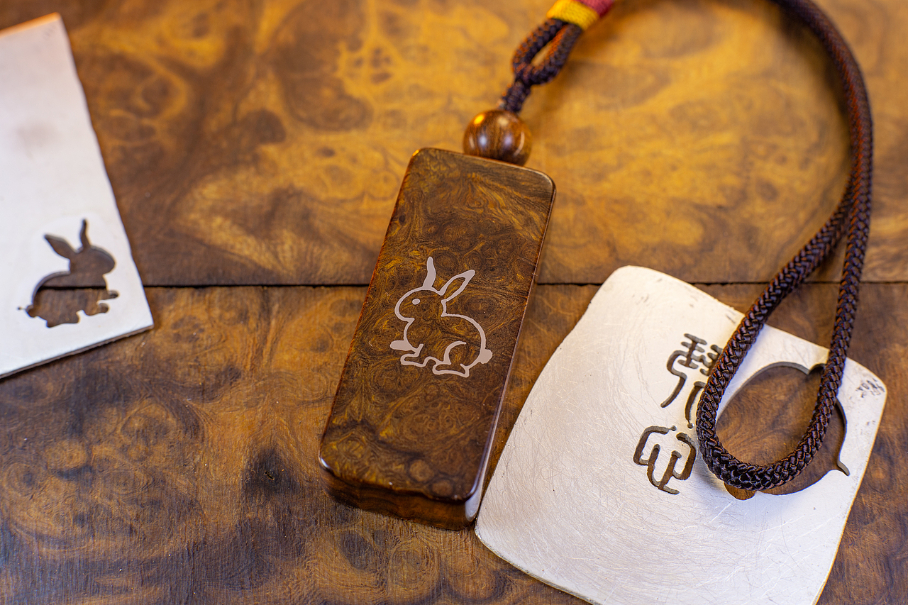 沙漠铁木瘤疤料嵌银-琴心