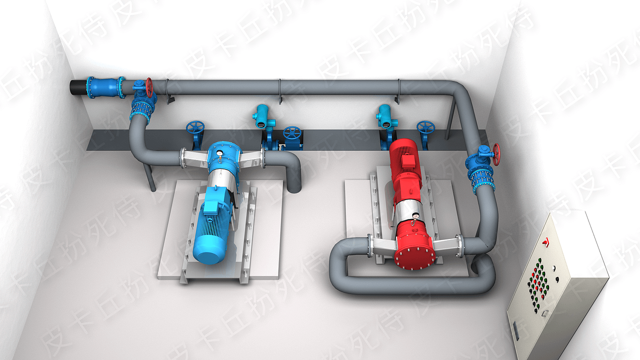 水厂3D工艺模型